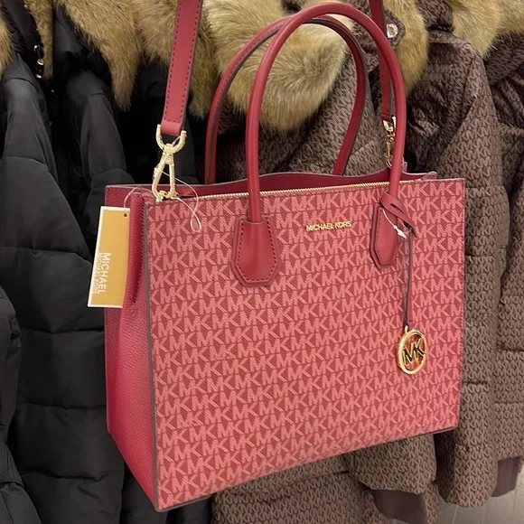 MICHAEL KORS MERCER LARGE SATCHEL 
MULBERRY MULTI - Picture 14 of 16